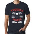 Men's Graphic T-Shirt Trouble Maker 1981 Navy
