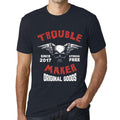 Men's Graphic T-Shirt Trouble Maker 2017 Navy