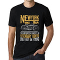 Men's Graphic T-Shirt Vintage Tee New York Motorcycle Since 1964 Deep Black