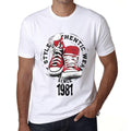 Men's Vintage Tee Shirt Graphic T shirt Authentic Style Since 1981 White