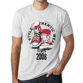 Men's Vintage Tee Shirt Graphic T shirt Authentic Style Since 2008 Vintage White