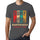 Men&rsquo;s Graphic T-Shirt Surf Summer Time HAMPTON BEACH Mouse Grey - Ultrabasic