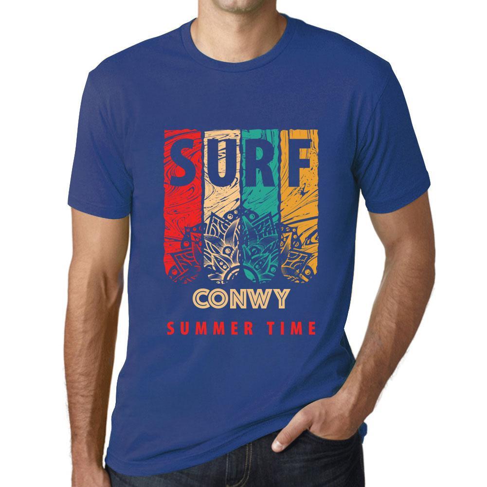 Men&rsquo;s Graphic T-Shirt Surf Summer Time CONWY Royal Blue - Ultrabasic