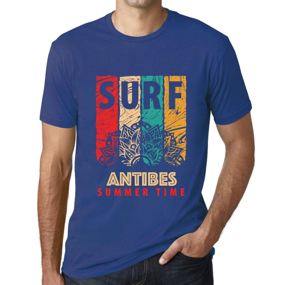 Men&rsquo;s Graphic T-Shirt Surf Summer Time ANTIBES Royal Blue - Ultrabasic