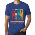 Men's Graphic T-Shirt Surf Summer Time HAMPTON BEACH Royal Blue