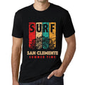 Men's Graphic T-Shirt Surf Summer Time SAN CLEMENTE Deep Black
