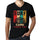Men&rsquo;s Graphic T-Shirt V Neck Surf Summer Time CAPRI Deep Black - Ultrabasic