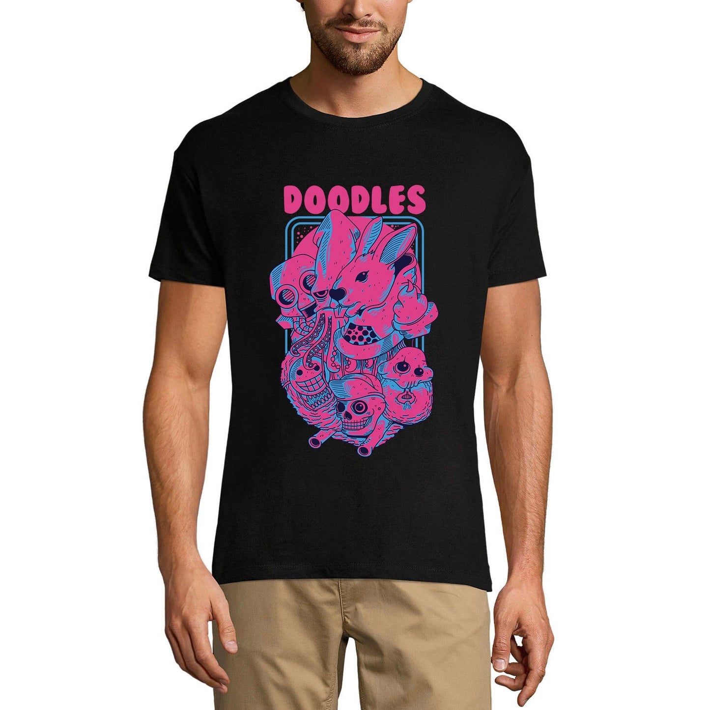 ULTRABASIC Men's Novelty T-Shirt Doodles - Scary Animal Tee Shirt