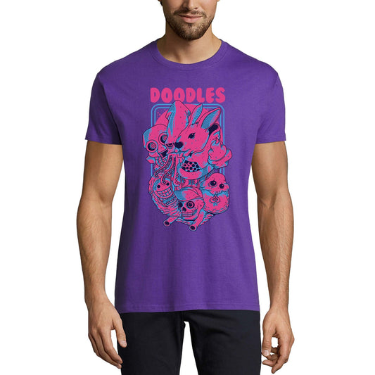 ULTRABASIC Neuheits-T-Shirt für Herren, Doodles-T-Shirt – gruseliges Tier-T-Shirt