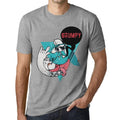 Men's Graphic T-Shirt Funky Grampa GRUMPY Grey Marl