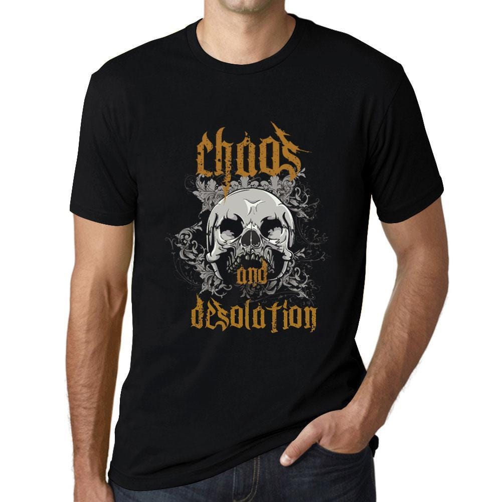ULTRABASIC - <span>Men's</span> <span>Graphic</span> T-Shirt Chaos & Desolation Deep Black - ULTRABASIC