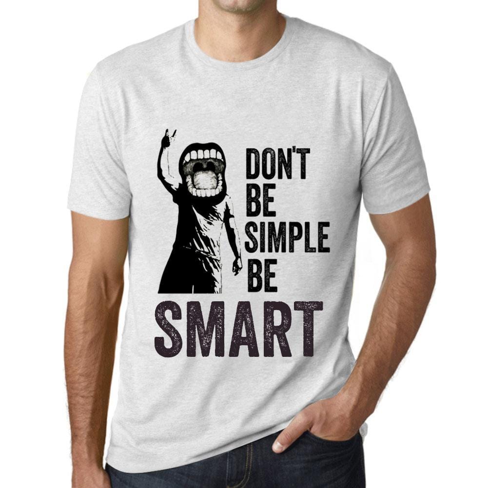 Men&rsquo;s Graphic T-Shirt Don't Be Simple Be SMART Vintage White - Ultrabasic