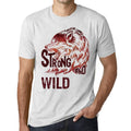 Men's Graphic T-Shirt Strong Wolf And WILD Vintage White