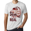 Men's Graphic T-Shirt Strong Wolf And REAL Vintage White