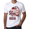 Men's Graphic T-Shirt Strong Wolf And HIGH White