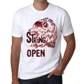 Men's Graphic T-Shirt Strong Wolf And OPEN White