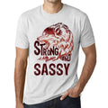 Men's Graphic T-Shirt Strong Wolf And SASSY Vintage White