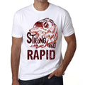 Men's Graphic T-Shirt Strong Wolf And RAPID White