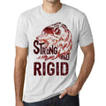 Men's Graphic T-Shirt Strong Wolf And RIGID Vintage White