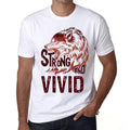 Men's Graphic T-Shirt Strong Wolf And VIVID White