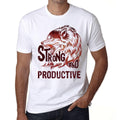 Men's Graphic T-Shirt Strong Wolf And PRODUCTIVE White