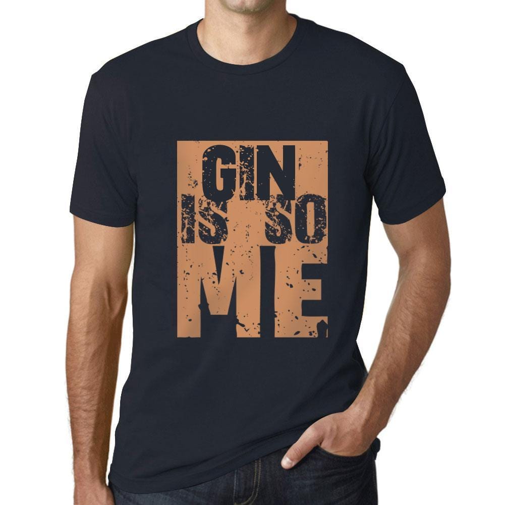 Men&rsquo;s Graphic T-Shirt GIN Is So Me Navy - Ultrabasic