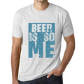 Men's Graphic T-Shirt BEER Is So Me Vintage White