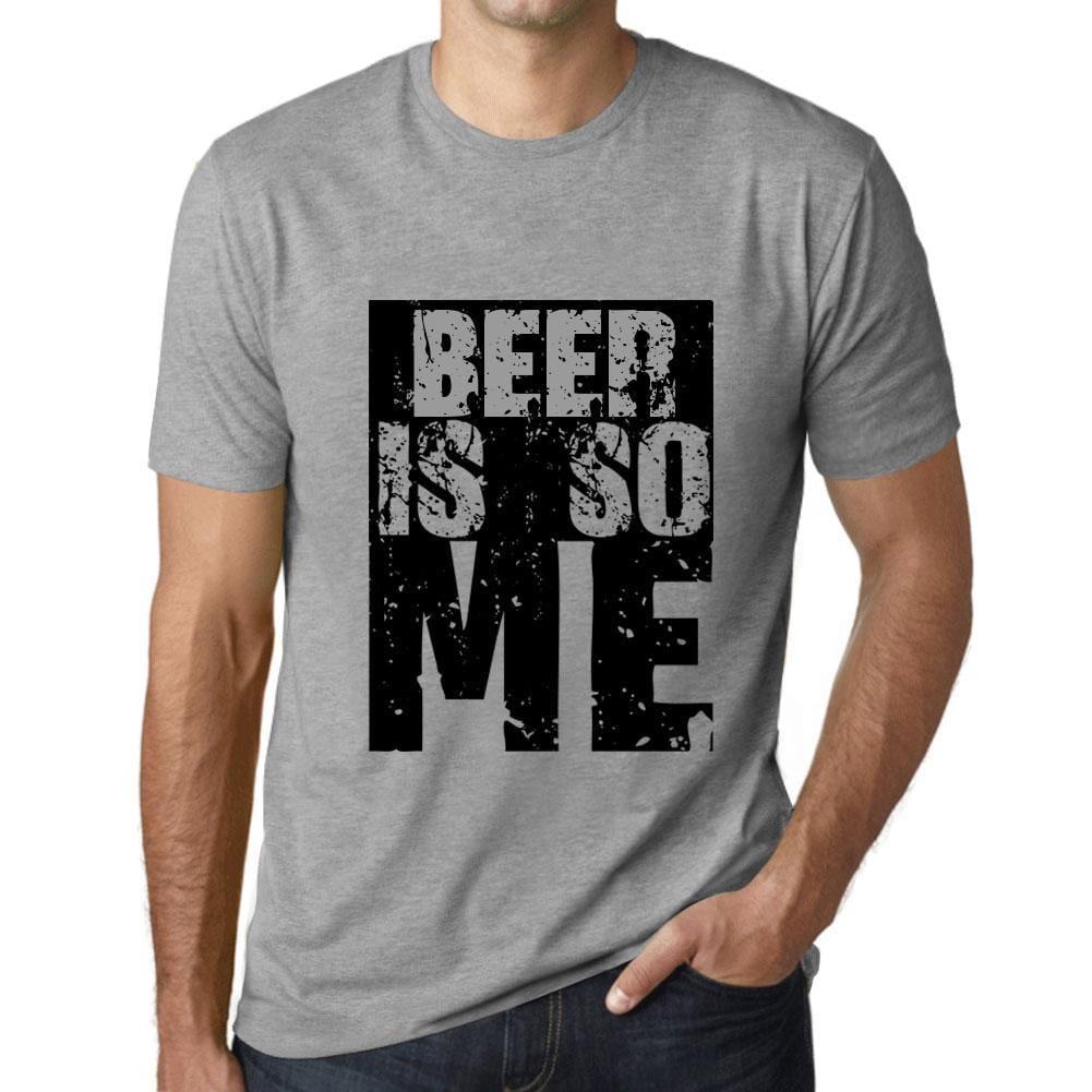 Men&rsquo;s Graphic T-Shirt BEER Is So Me Grey Marl - Ultrabasic
