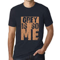 Men's Graphic T-Shirt GREY Is So Me Navy