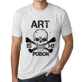 ULTRABASIC - Men's Tee Shirt Vintage T-shirt ART IS MY POISON Vintage White