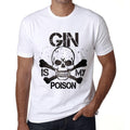 ULTRABASIC - Men's Tee Shirt Vintage T-shirt GIN IS MY POISON White
