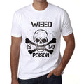 ULTRABASIC - Tee Shirt <span>Homme</span> T-shirt vintage WEED IS MY POISON <span>Blanc</span>