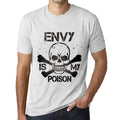 ULTRABASIC - Men's Tee Shirt Vintage T-shirt ENVY IS MY POISON Vintage White