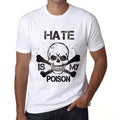 ULTRABASIC - Men's Tee Shirt Vintage T-shirt HATE IS MY POISON White