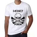 ULTRABASIC - Tee Shirt <span>Homme</span> T-shirt vintage MONEY IS MY POISON <span>Blanc</span>