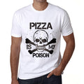 ULTRABASIC - Men's Tee Shirt Vintage T-shirt PIZZA IS MY POISON White