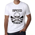 ULTRABASIC - Men's Tee Shirt Vintage T-shirt SPEED IS MY POISON White