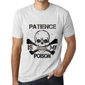 ULTRABASIC - Men's Tee Shirt Vintage T-shirt PATIENCE IS MY POISON Vintage White