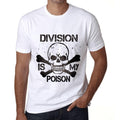 ULTRABASIC - Tee Shirt <span>Homme</span> Tee Shirt Vintage DIVISION IS MY POISON <span>Blanc</span>