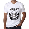 ULTRABASIC - Tee Shirt <span>Homme</span> Tee Shirt Vintage WILDLIFE IS MY POISON <span>Blanc</span>