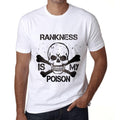 ULTRABASIC - Men's Tee Shirt Vintage T-shirt RANKNESS IS MY POISON White