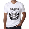 ULTRABASIC - Men's Tee Shirt Vintage T-shirt CLIMBING IS MY POISON White