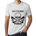 ULTRABASIC - Men's Tee Shirt Vintage T-shirt TATTOOING IS MY POISON Vintage White