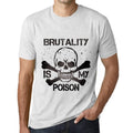 ULTRABASIC - Men's Tee Shirt Vintage T-shirt BRUTALITY IS MY POISON Vintage White