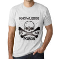 ULTRABASIC - Men's Tee Shirt Vintage T-shirt KNOWLEDGE IS MY POISON Vintage White