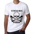ULTRABASIC - Men's Tee Shirt Vintage T-shirt STREAMING IS MY POISON White