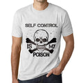 ULTRABASIC - Men's Tee Shirt Vintage T-shirt SELF CONTROL IS MY POISON Vintage White
