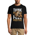 ULTRABASIC Herren-Grafik-T-Shirt „Think Positive Feel Positive“ – T-Shirt mit Tiger-Zitat