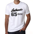 65, Authentic, White, Men's Short Sleeve Round Neck T-shirt 00123