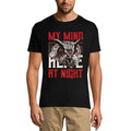 ULTRABASIC Men's Graphic T-Shirt My Mind Goes Here at Night - Owl Shirt for Men